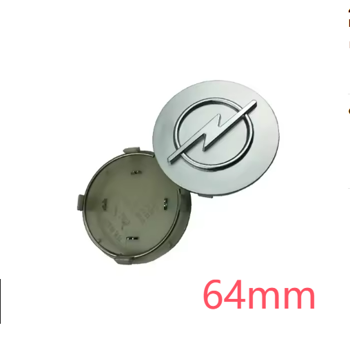 Opel sølv centerkapsler 4 stk