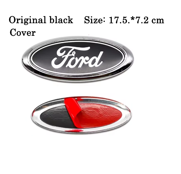 Ford Front-/Bagklap Emblem – Original Sort (flere størrelser) - Covered
