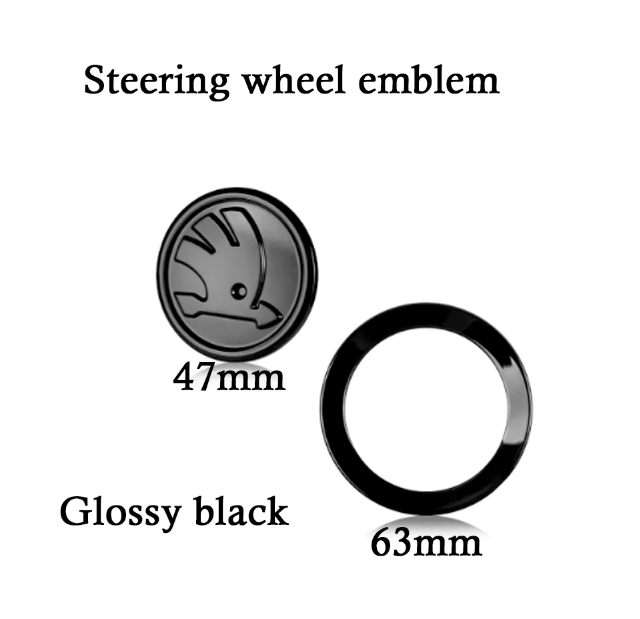 Skoda Rat Logo i Blank Sort