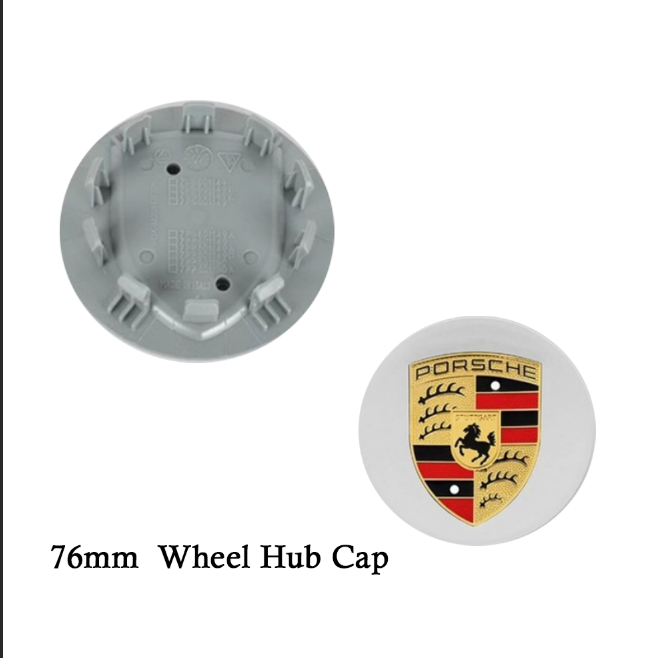 Porsche Centerkapsler i Sølv &amp; Guld - 4 stk