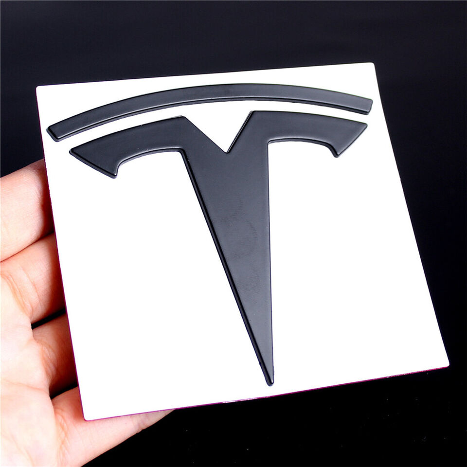 Tesla Y sort emblem sæt