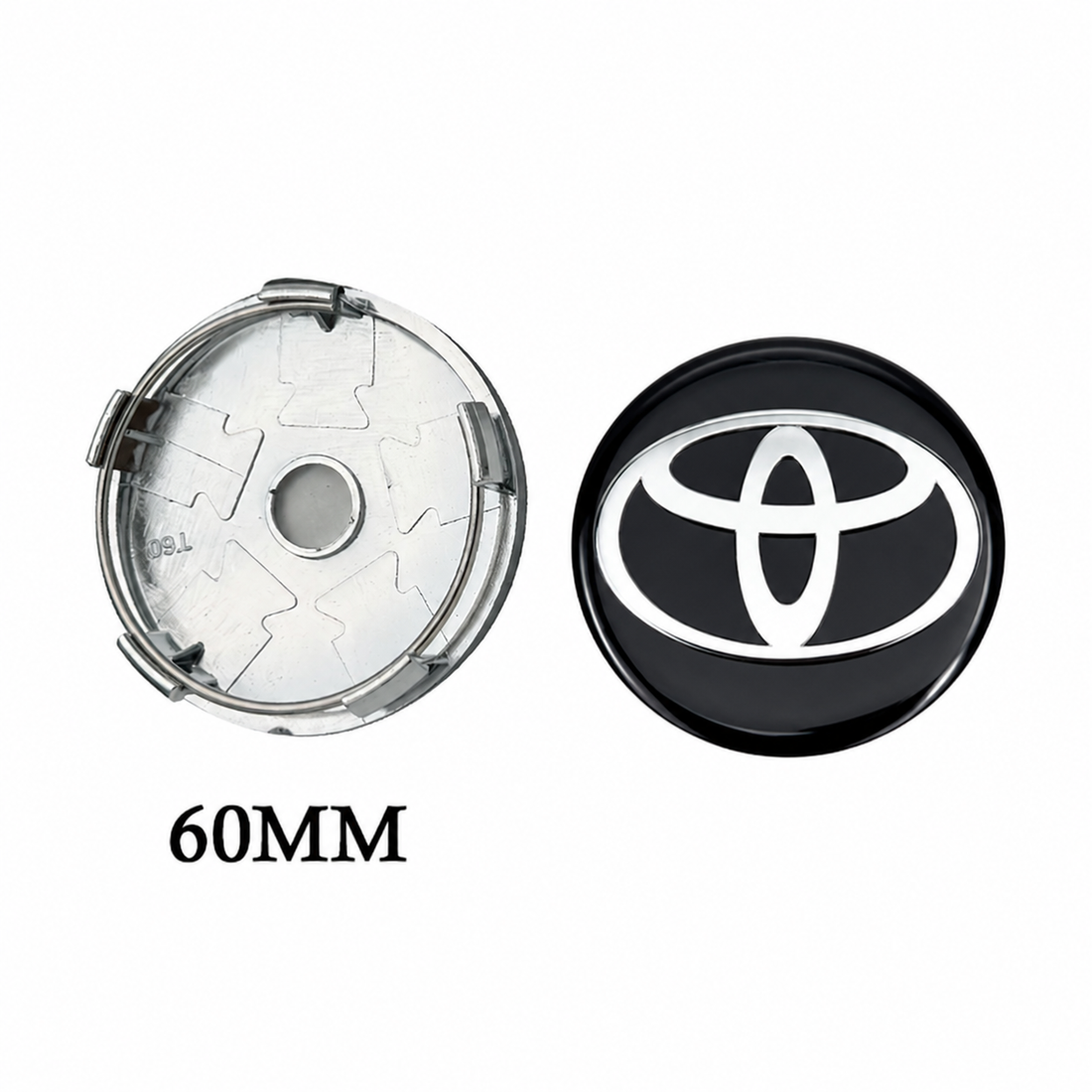 Toyota sort centerkapsler 4 stk