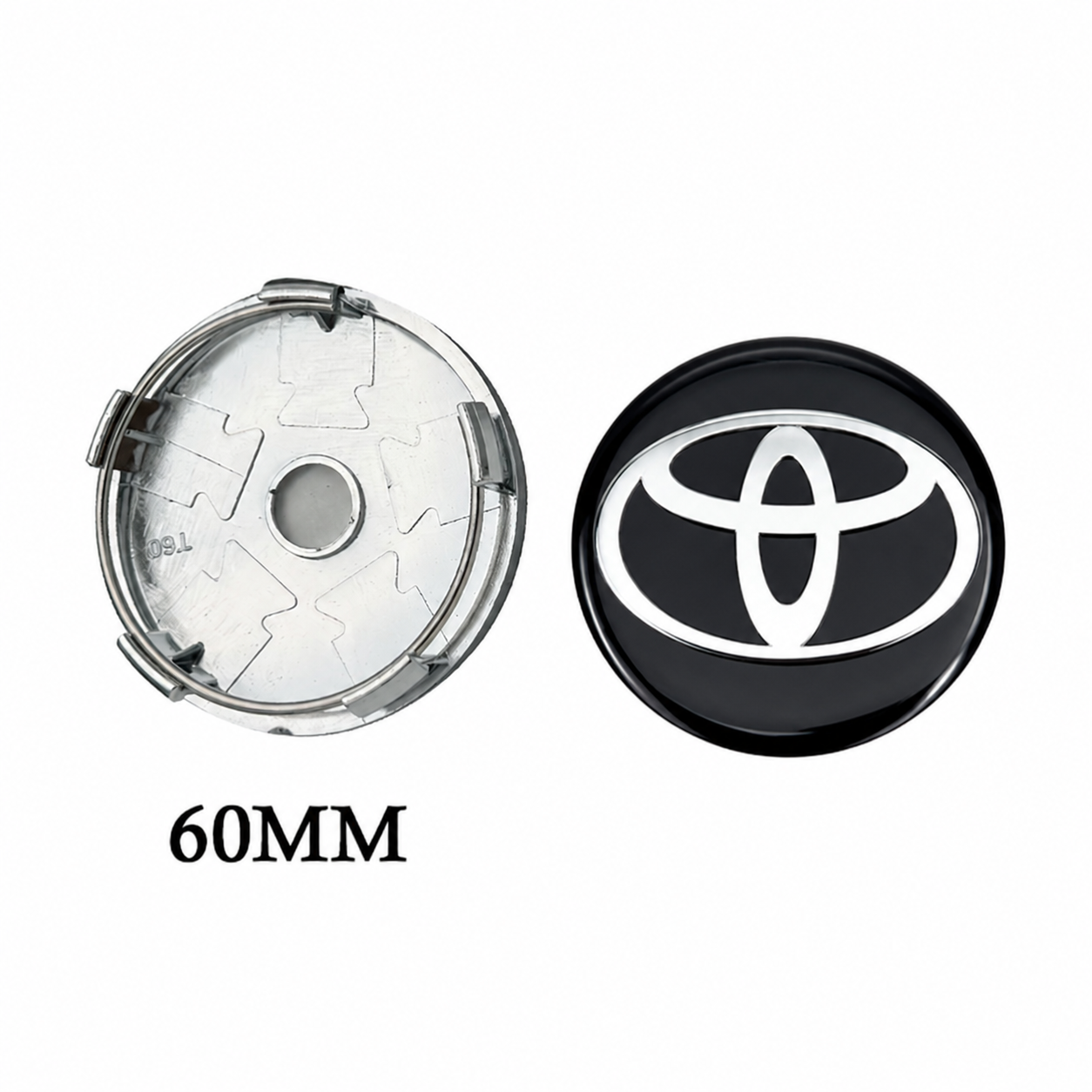 Toyota sort centerkapsler 4 stk